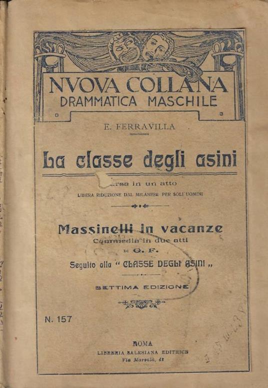 La classe degli asini- Massinelli in vacanze - copertina