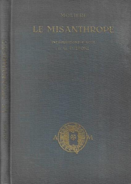 Le misanthrope - Molière - copertina