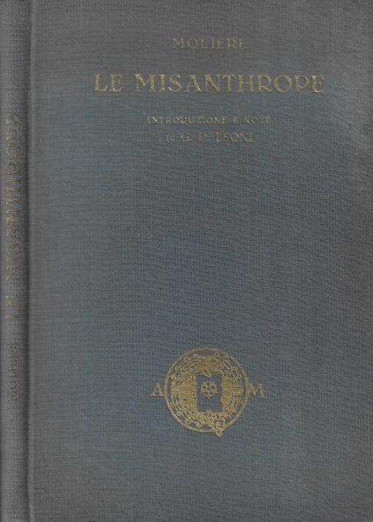 Le misanthrope - Molière - copertina
