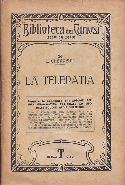 La telepatia - copertina