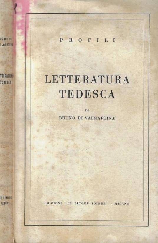 Letteratura tedesca - copertina