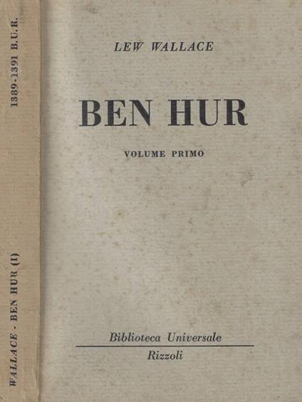 Ben Hur Vol. I - Lew Wallace - copertina