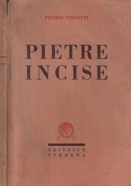 Pietre incise - copertina