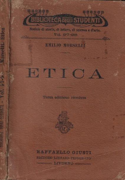 Etica - Emilio Morselli - copertina