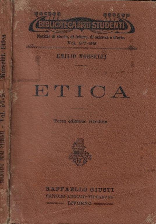Etica - Emilio Morselli - copertina