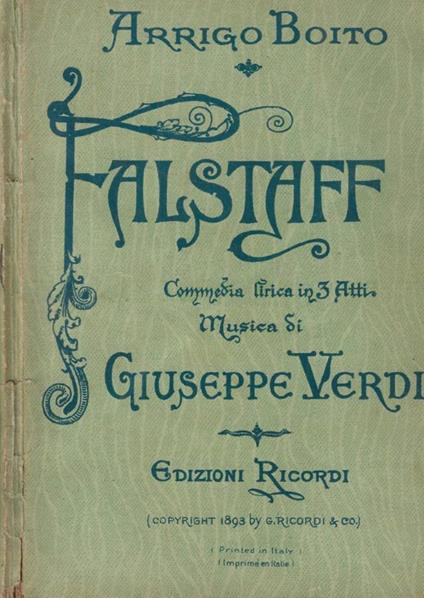 Falstaff - Arrigo Boito - copertina