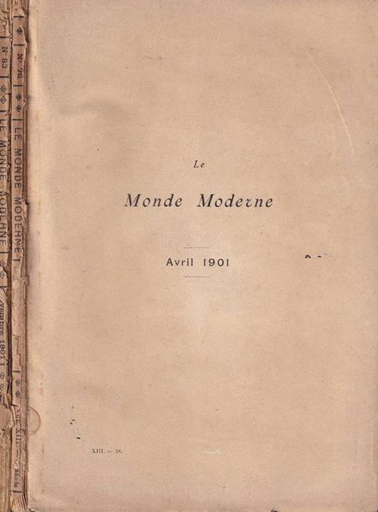 Le monde moderne, n. 76 e 83, 1901 - copertina