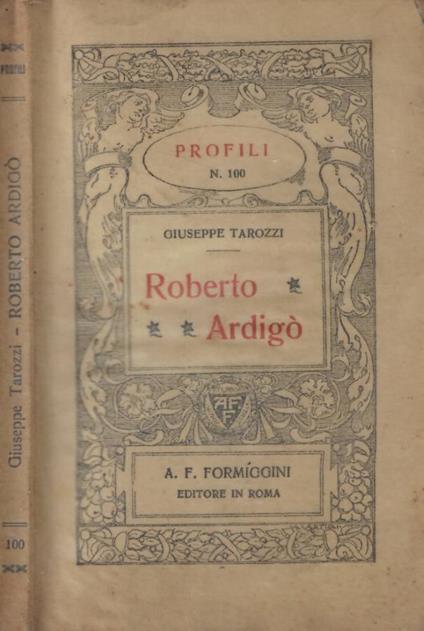 Roberto Ardigò - Giuseppe Tarozzi - copertina