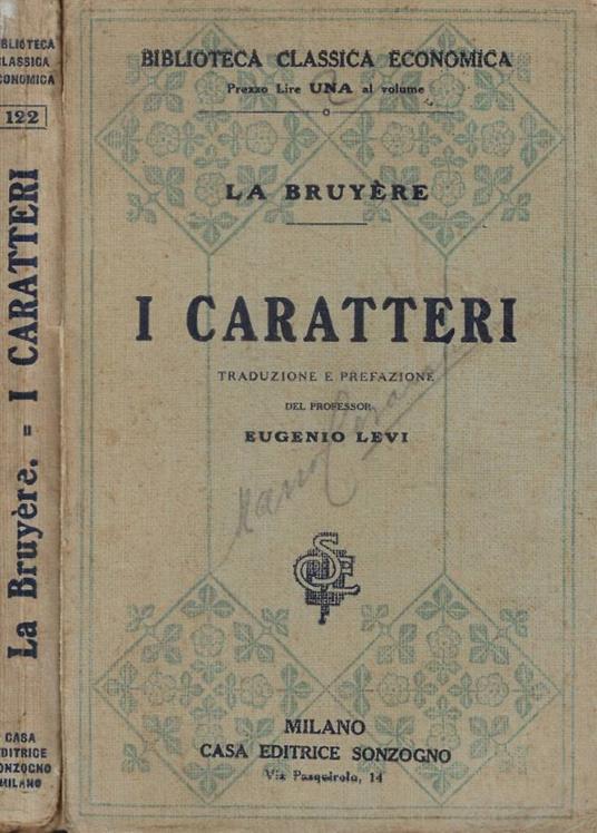 I caratteri - copertina