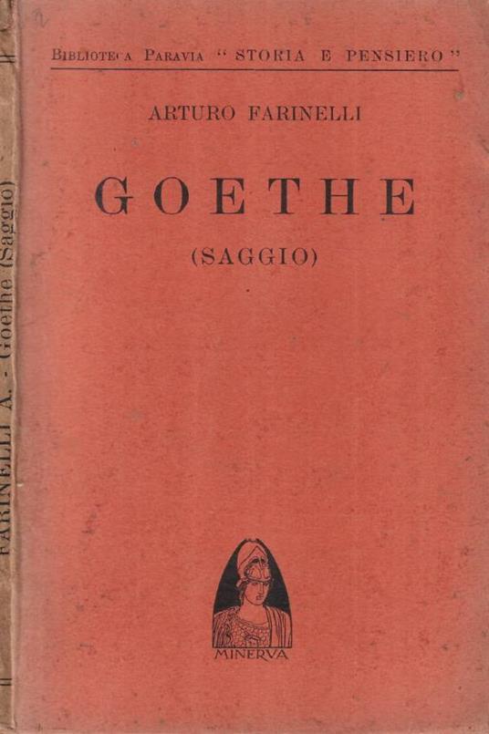 Goethe - Arturo Farinelli - copertina