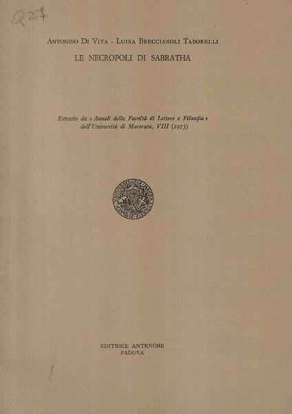 Le necropoli di Sabratha - copertina
