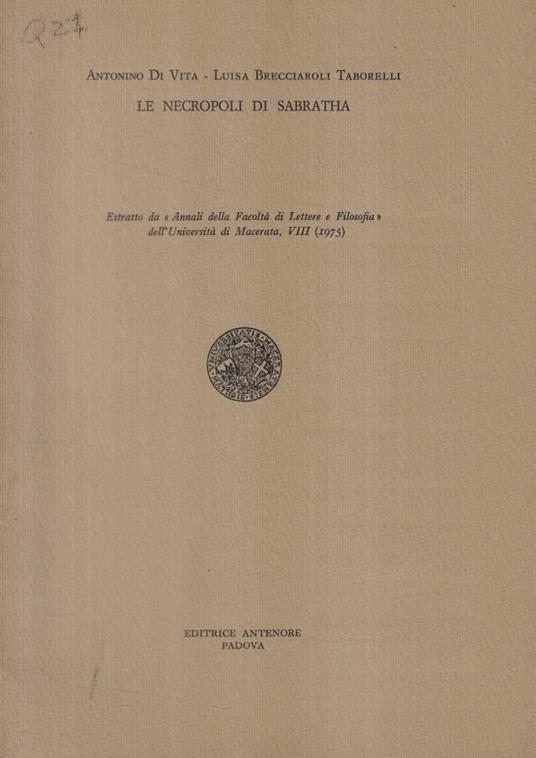 Le necropoli di Sabratha - copertina