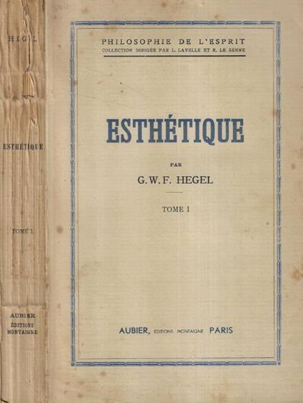 Esthétique Tome I - copertina