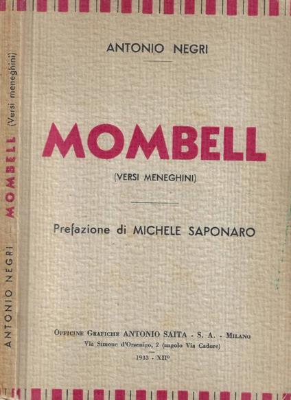 Mombell - Antonio Negri - copertina