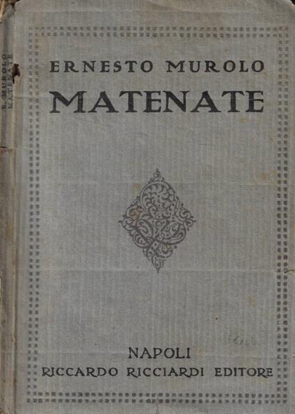 Matenate - Ernesto Murolo - copertina