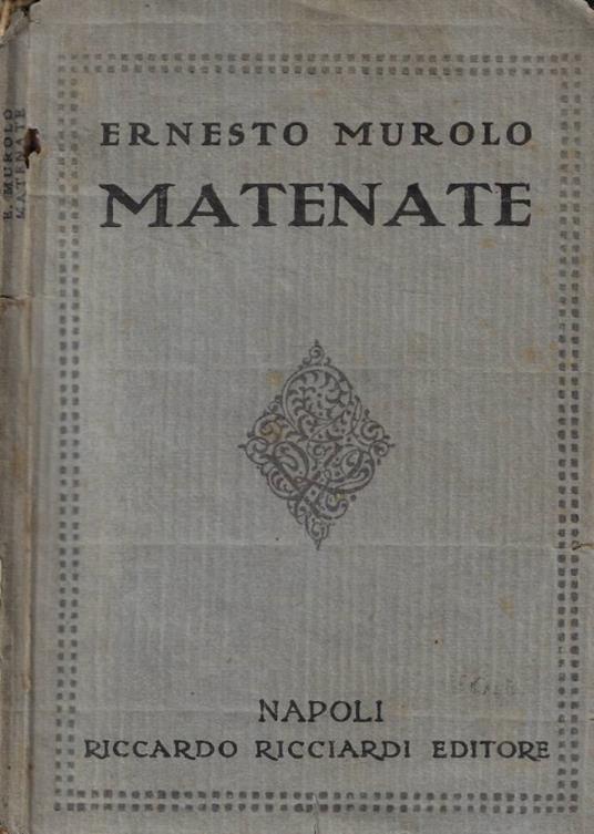Matenate - Ernesto Murolo - copertina