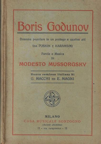 Boris Godunov - copertina