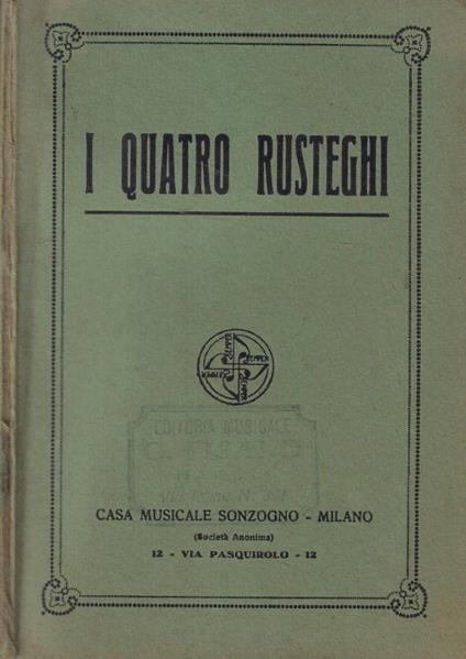 I Quatro Rusteghi - copertina