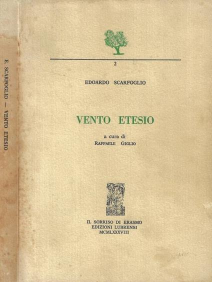 Vento Etesio - Edoardo Scarfoglio - copertina