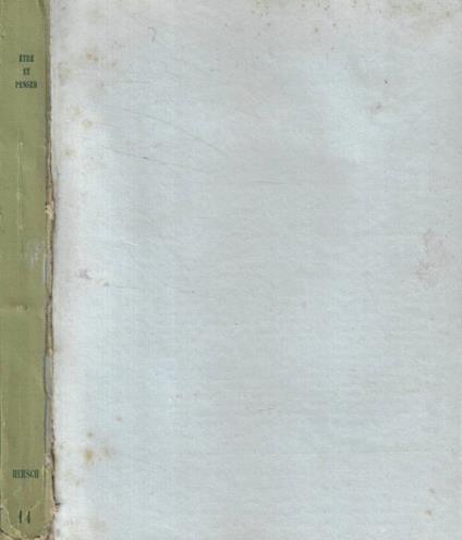 L'etre et la forme - Jeanne Hersch - copertina