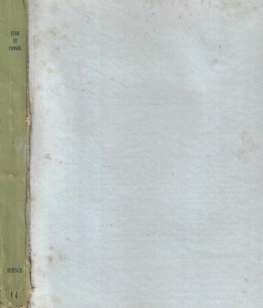 L'etre et la forme - Jeanne Hersch - copertina