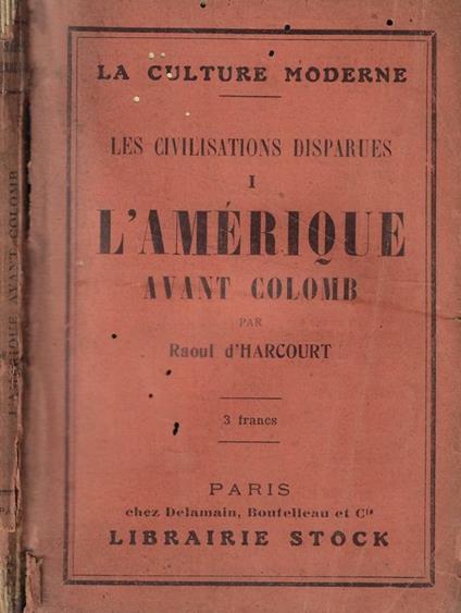 L'Amerique avant Colomb - copertina