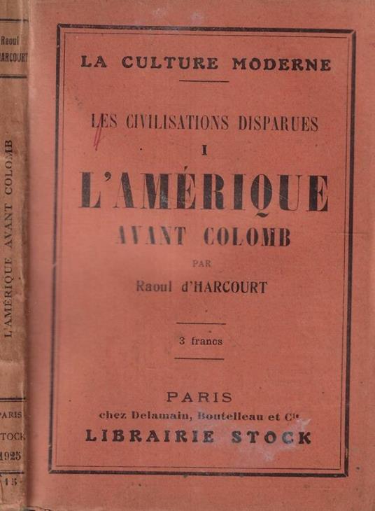 L'Amerique avant Colomb - copertina