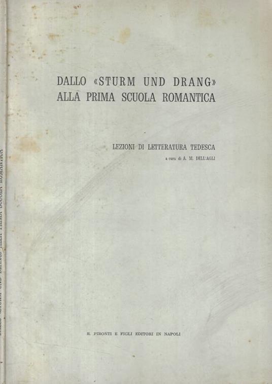 Dallo Sturm und drang alla prima scuola romantica - copertina