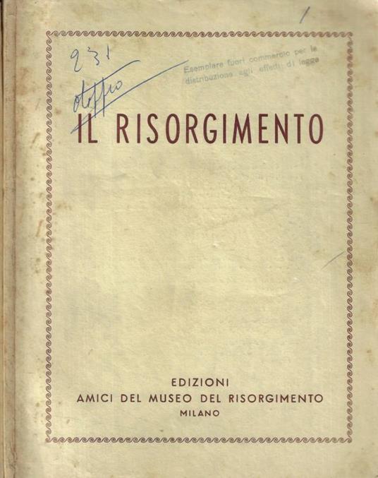 Il Risorgimento n. 1-2 Anno 1966 - copertina