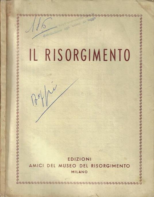 Il Risorgimento n. 1-3 Anno 1965 - copertina