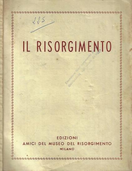 Il Risorgimento n. 1 Anno 1967 - copertina