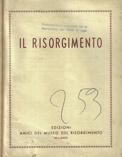Il Risorgimento n. 1 Anno 1968 - copertina