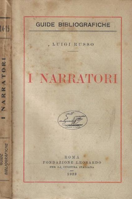 I narratori - Luigi Russo - copertina
