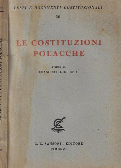 Le costituzioni polacche - copertina