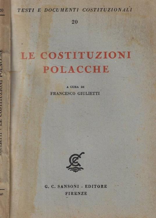 Le costituzioni polacche - copertina