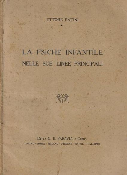 La psiche infantile nelle sue linee principali - copertina