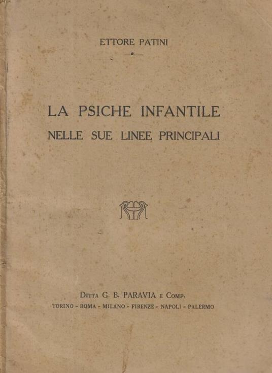La psiche infantile nelle sue linee principali - copertina
