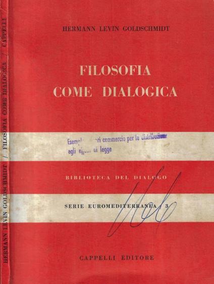 Filosofia come dialogica - copertina