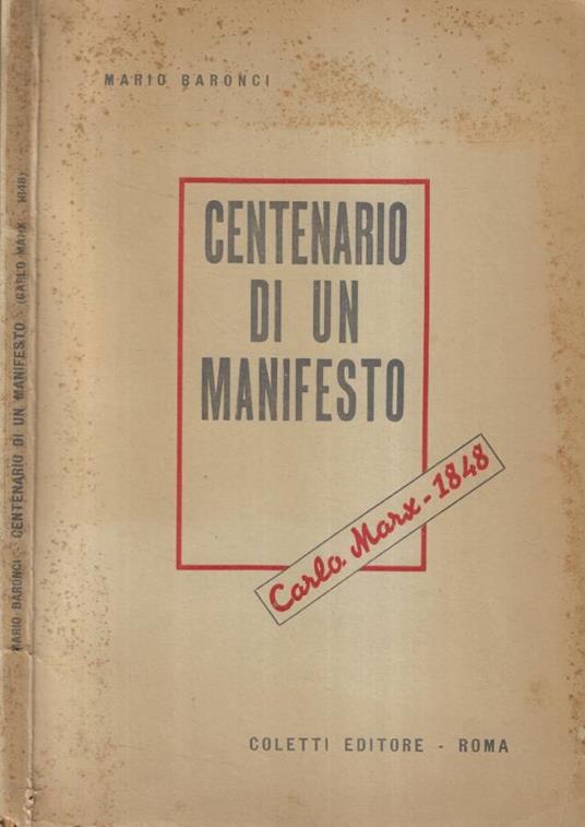 Centenario di un manifesto - copertina