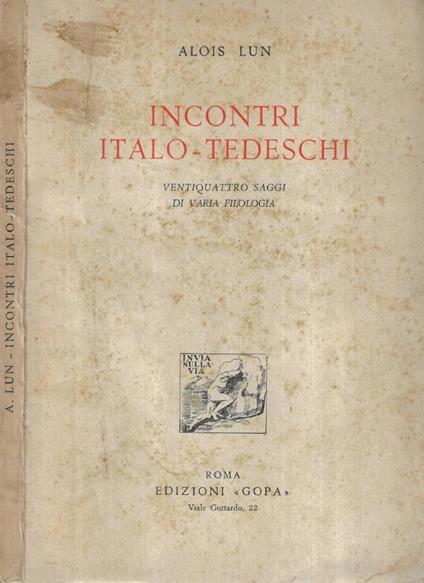 Incontri italo-tedeschi - copertina