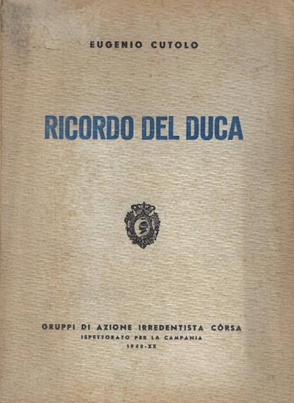 Ricordo del Duca - Eugenio Cutolo - copertina