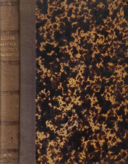 Manuale logaritmico-trigonometrico - copertina