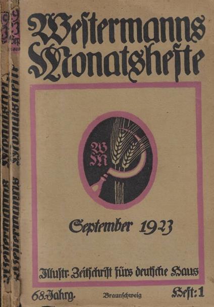 Westermanns Monatshefte n. 1-6 Anno 1923 - copertina