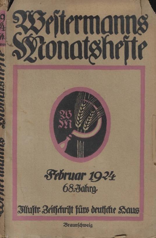 Westermanns Monatshefte 1 numero Anno 1924 - copertina