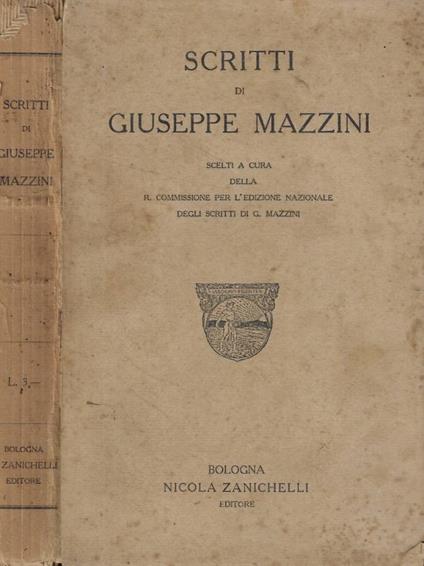 Scritti - Giuseppe Mazzini - copertina