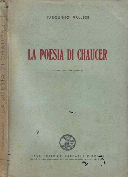 La poesia di Chaucer - copertina