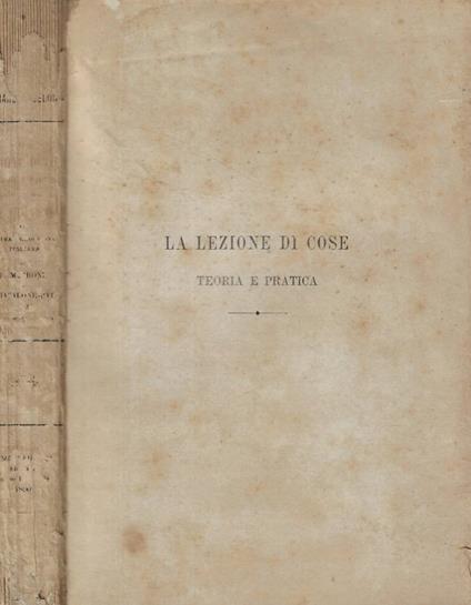 La lezione di cose - copertina