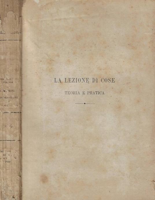 La lezione di cose - copertina