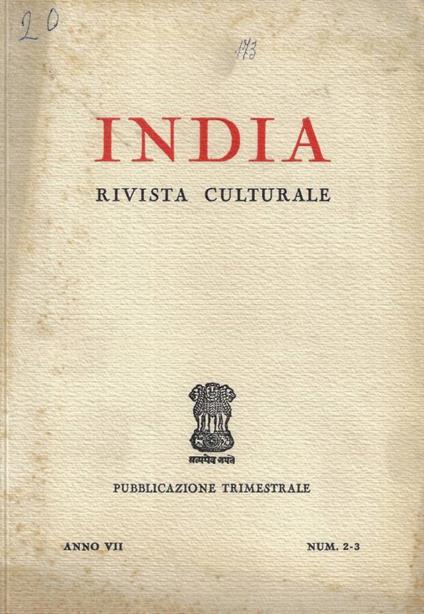 India n. 2-3 Anno VII - copertina