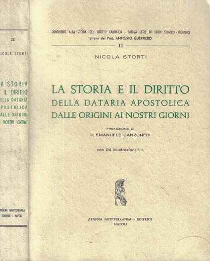 La storia e il diritto della dataria apostolica dalle origin - copertina